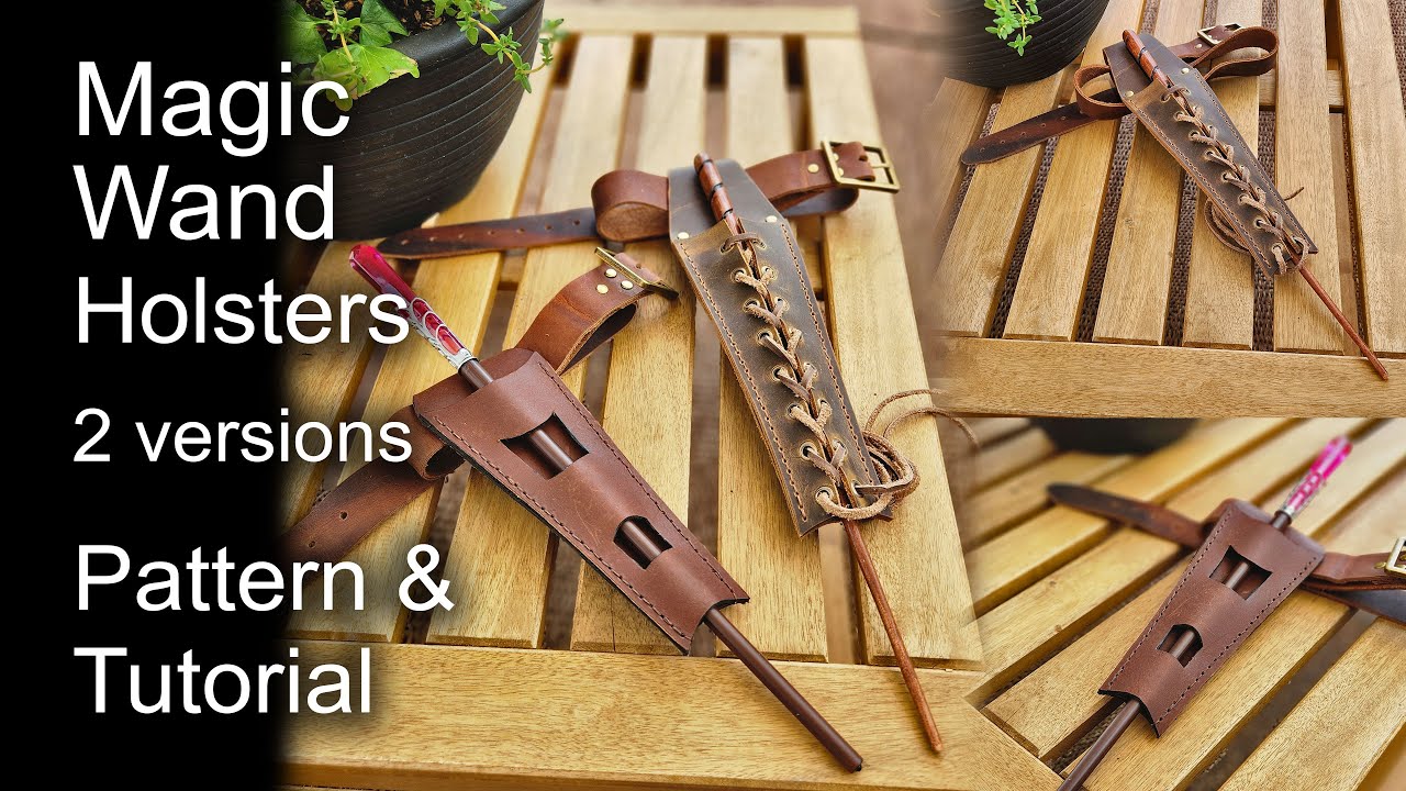 Make a Holster for your Magic Wand - Wand Holder v2 - DIY PDF Leather Pattern and Tutorial