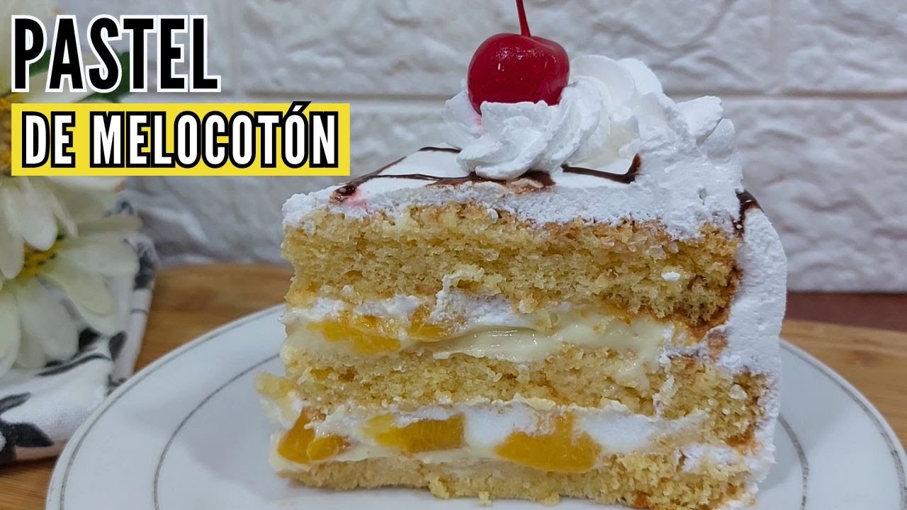 🛑ПЕРСИКОВЫЙ ТОРТ с ДИПЛОМАТИЧЕСКИМ КРЕМОМ /Пышный и очень простой в приготовлении