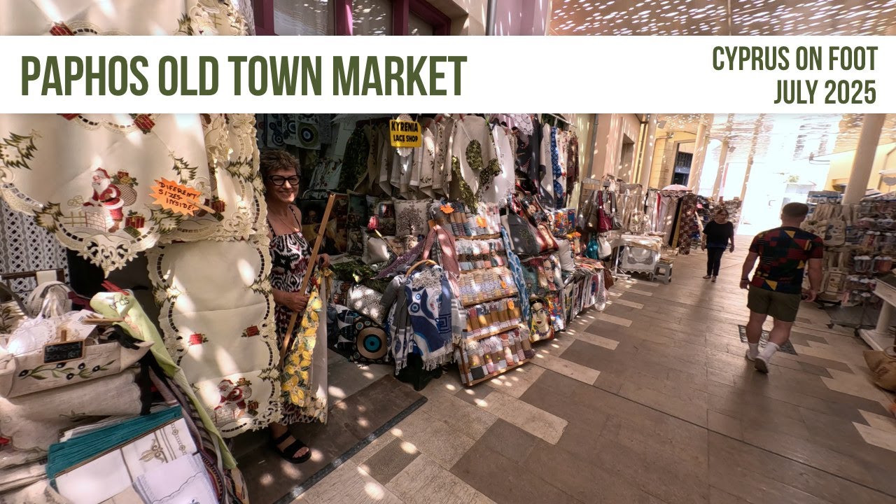 Paphos Old Town Market Walkabout
