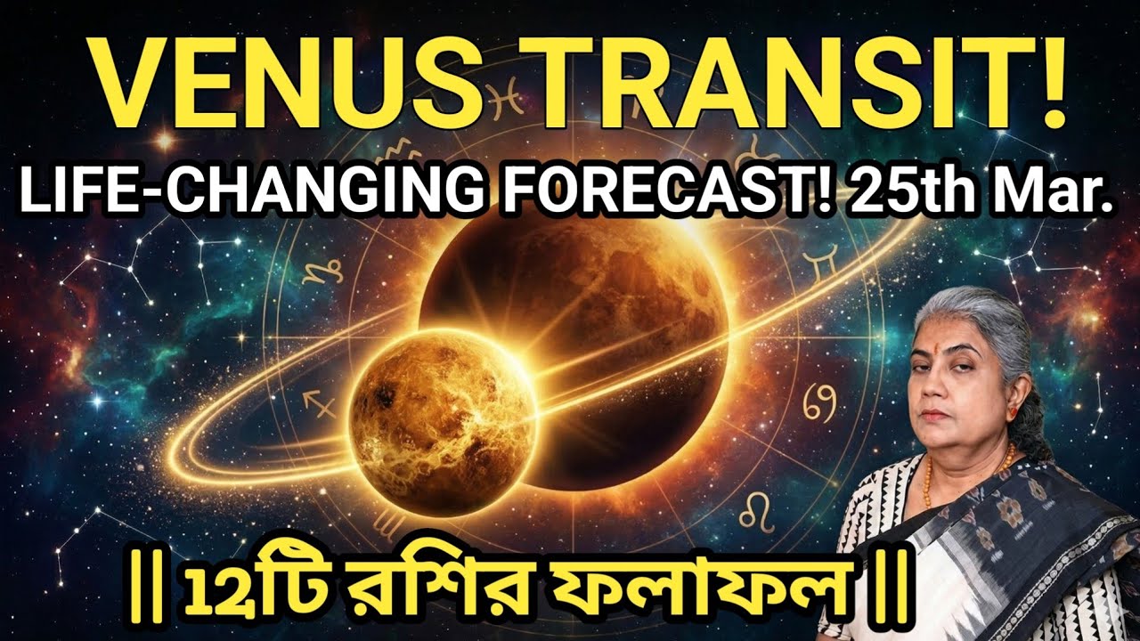 25th মার্চ শুক্র মেষ রাশিতে মঙ্গলের ঘরে  সঞ্চার || 12 টি  রাশির ফলাফল ||