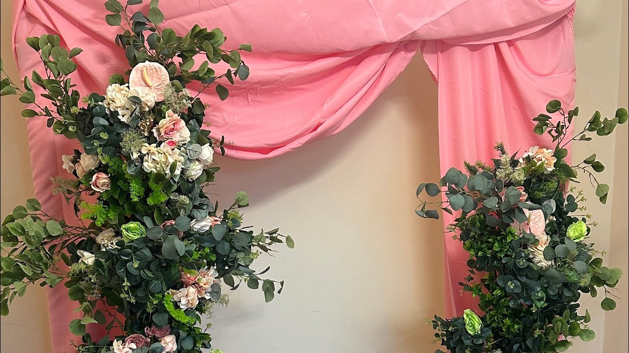 Wedding aisle floral arrangement 