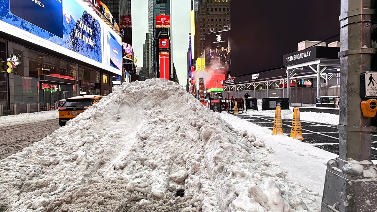 Times Square After Snowfall, New York City 