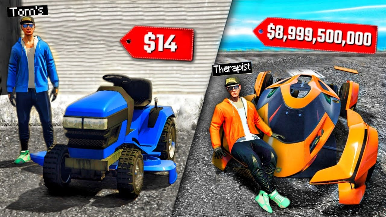 GTA 5 RP : CHEAPEST vs. Most EXPENSIVE CAR !! MALAYALAM
