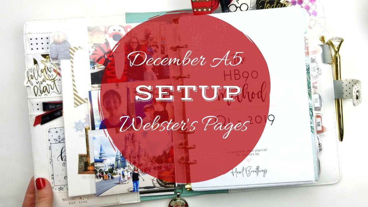 DECEMBER A5 PLANNER SETUP || Webster's Pages and Digital Dash Box