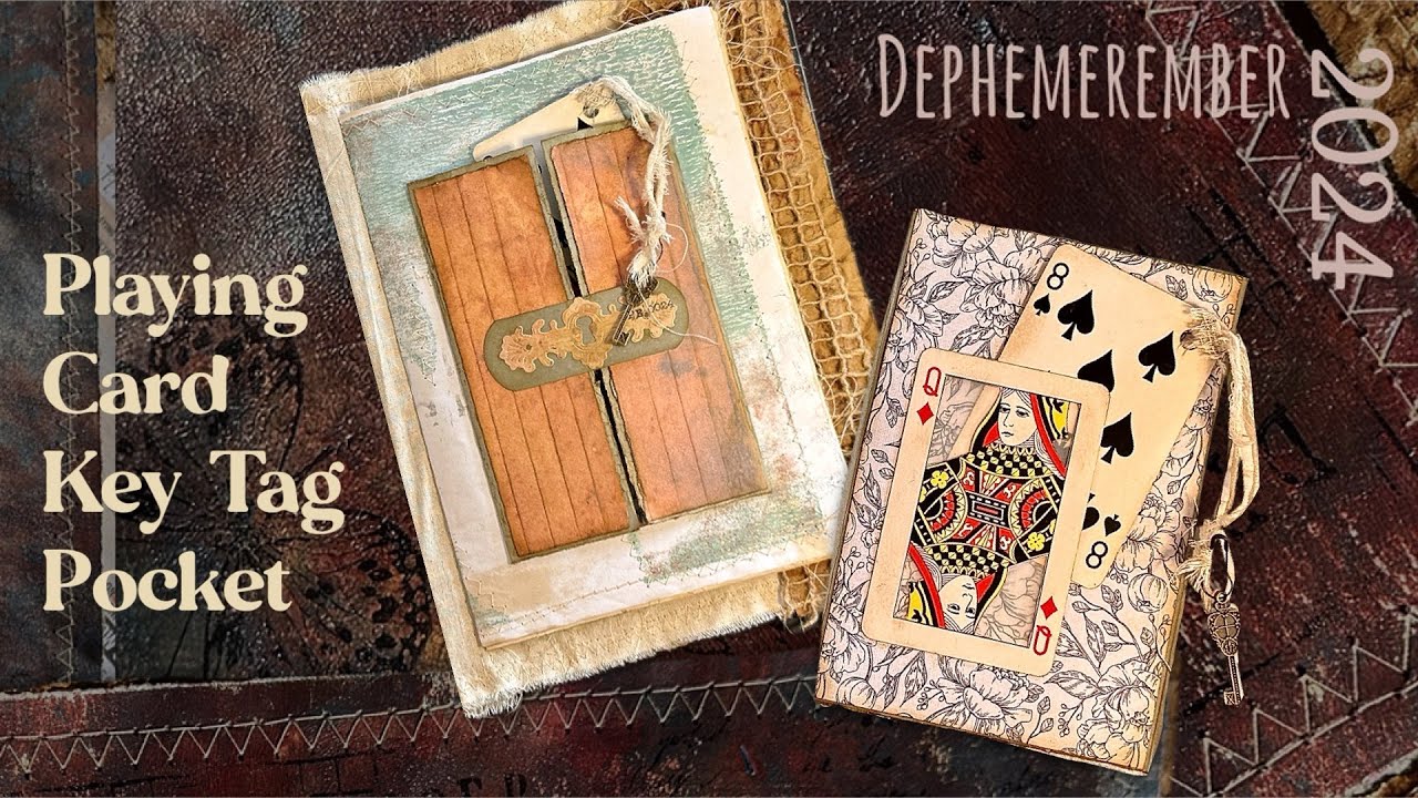 #Dephemerember 2024 DAY ONE Altered Playing Card & Antique Keys