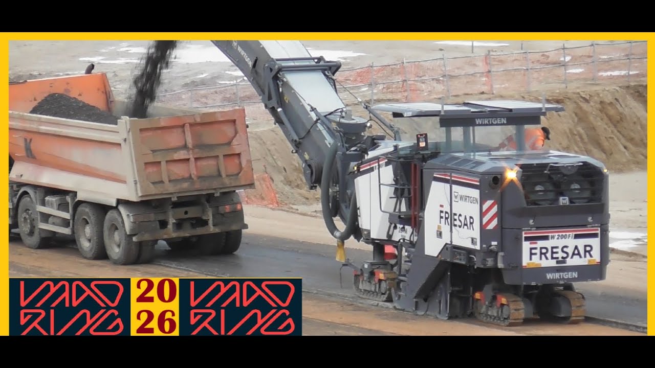 🚧MADRING 2026. QUITAN EL ALFALTO.🚨 MÁQUINA ESPECIAL🚨 EN LA CURVA PERALTADA. EN26