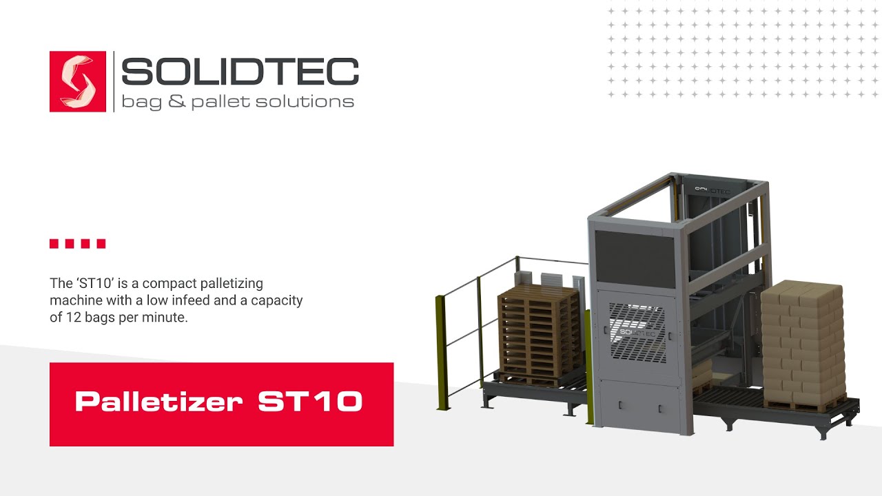 ST10 Palletizer - Compact low infeed model with automated in- and outfeed