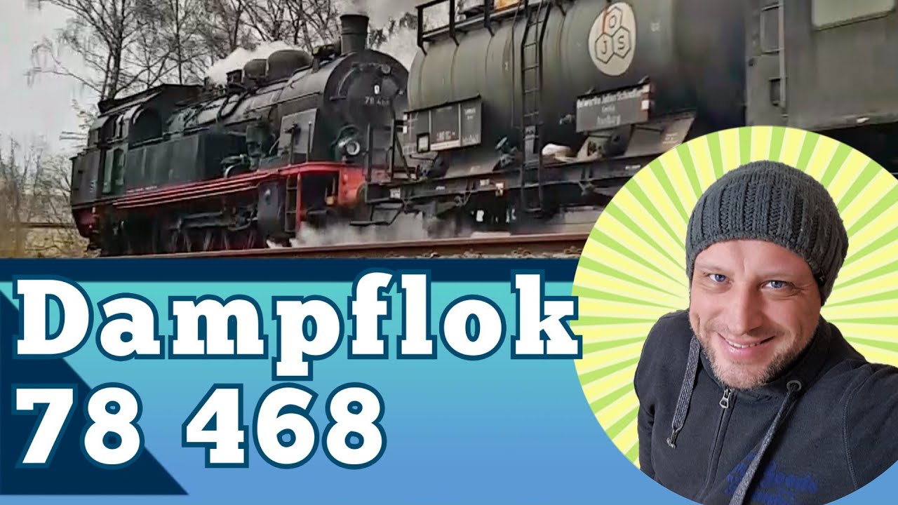 Dampflok  br 78 468 Anfahrt im Bahnhof Elze - Dampflokomotive Sound - German Steam Locomotive