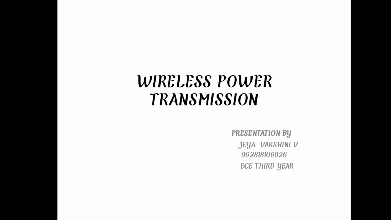Wireless Power Transmission PPT