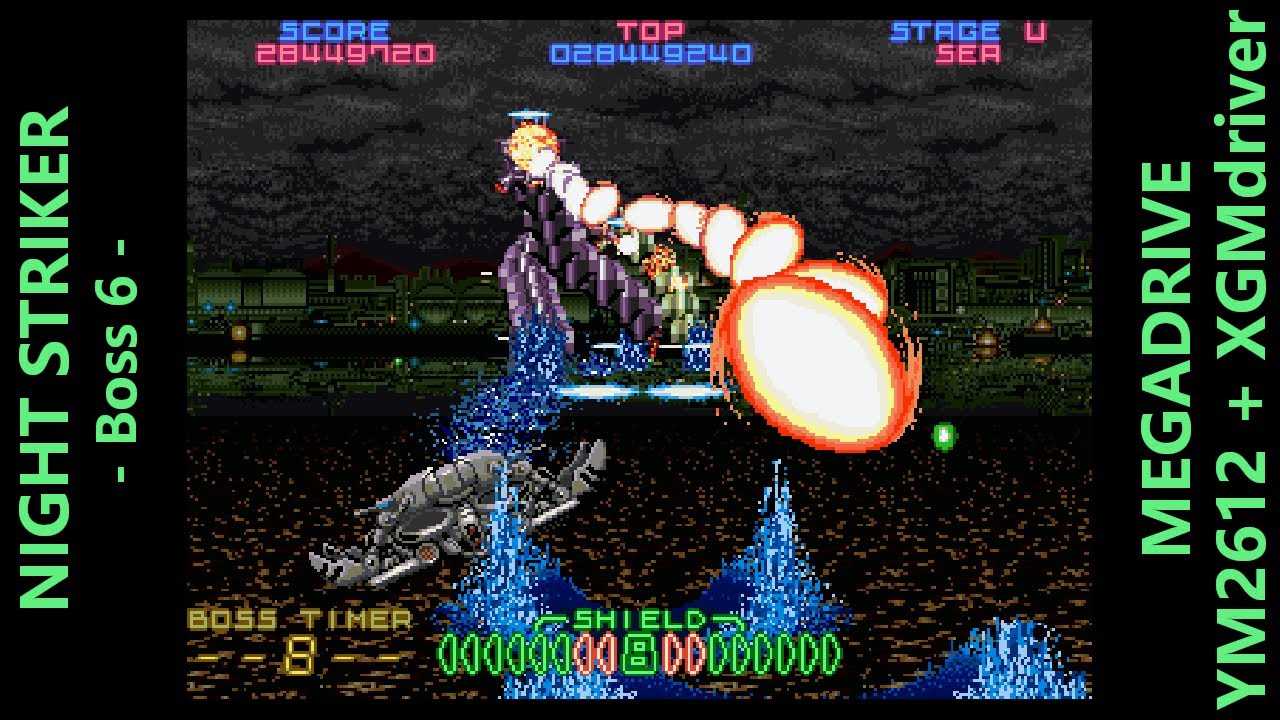 [BGM] NIGHT STRIKER -Boss 6- [MEGADRIVE XGM driver](not MEGA-CD)