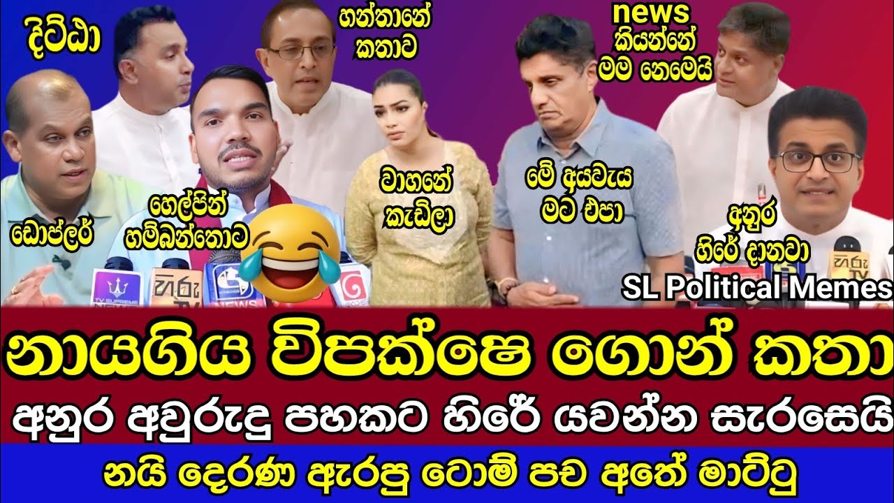 ගංවතුරෙන් විපක්ෂය නාය යයි 😂/Floods in Srilanka/SL Political Memes Episode 103/Black Flower/2025