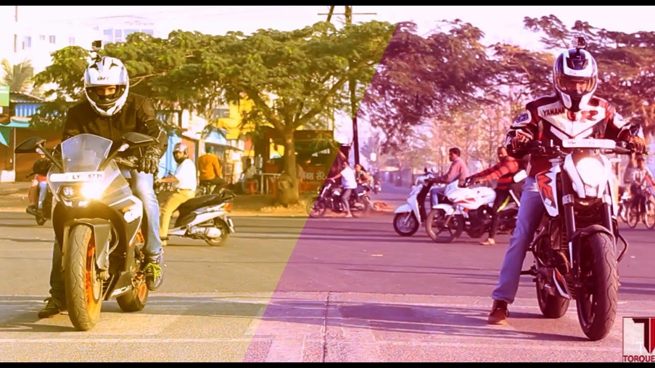 Ktm RC 200 Vs Ktm Duke 200 -Drag Race|Top speed|Exhaust note 2016