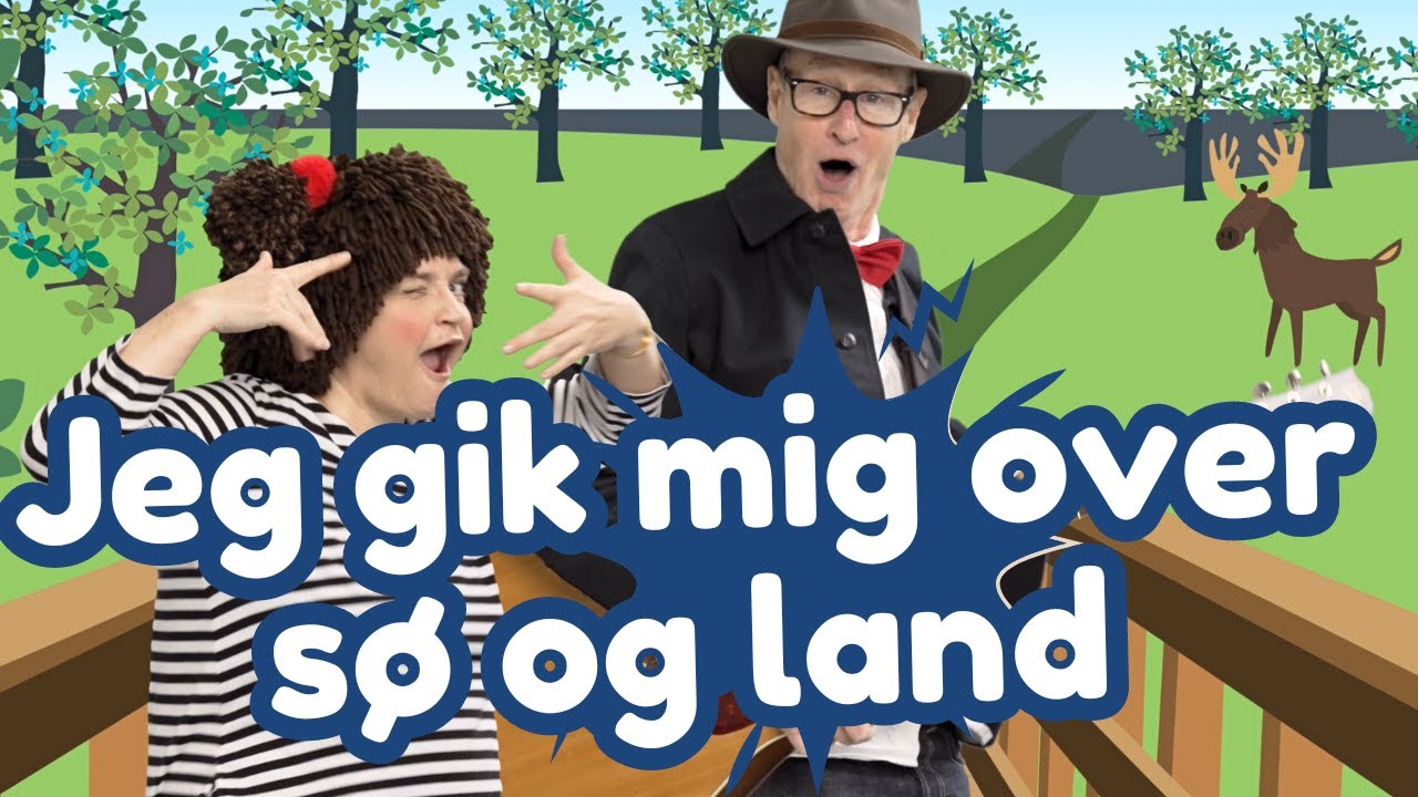 Jeg gik mig over sø og land | Børnesang med fagter | Popsi og Krelle