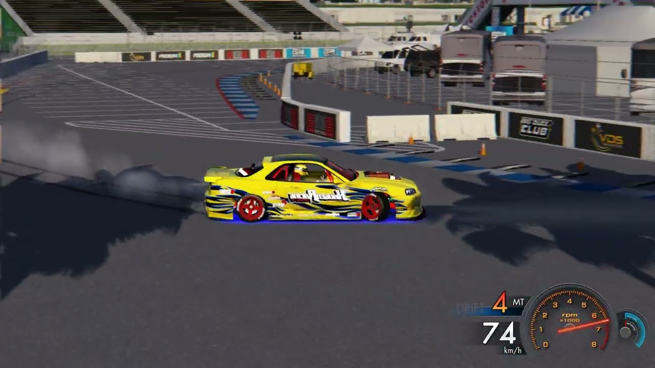 Drifting Haugen Racing r34 in long beach *wall rides* #assettocorsa #shorts #simracing #haugenracing