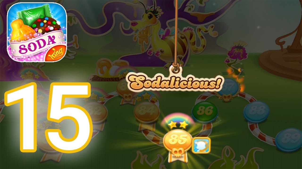 Candy Crush Soda Saga - Gameplay Walkthrough Part 15 - Level 81 - 85 Completed (iOS, Android)