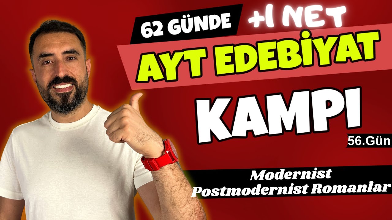 Modernizmi ve Postmodernizmi Esas Alan Eserler  / 62 Günde AYT EDEBİYAT Kampı 2024 +PDF 📌56.Gün