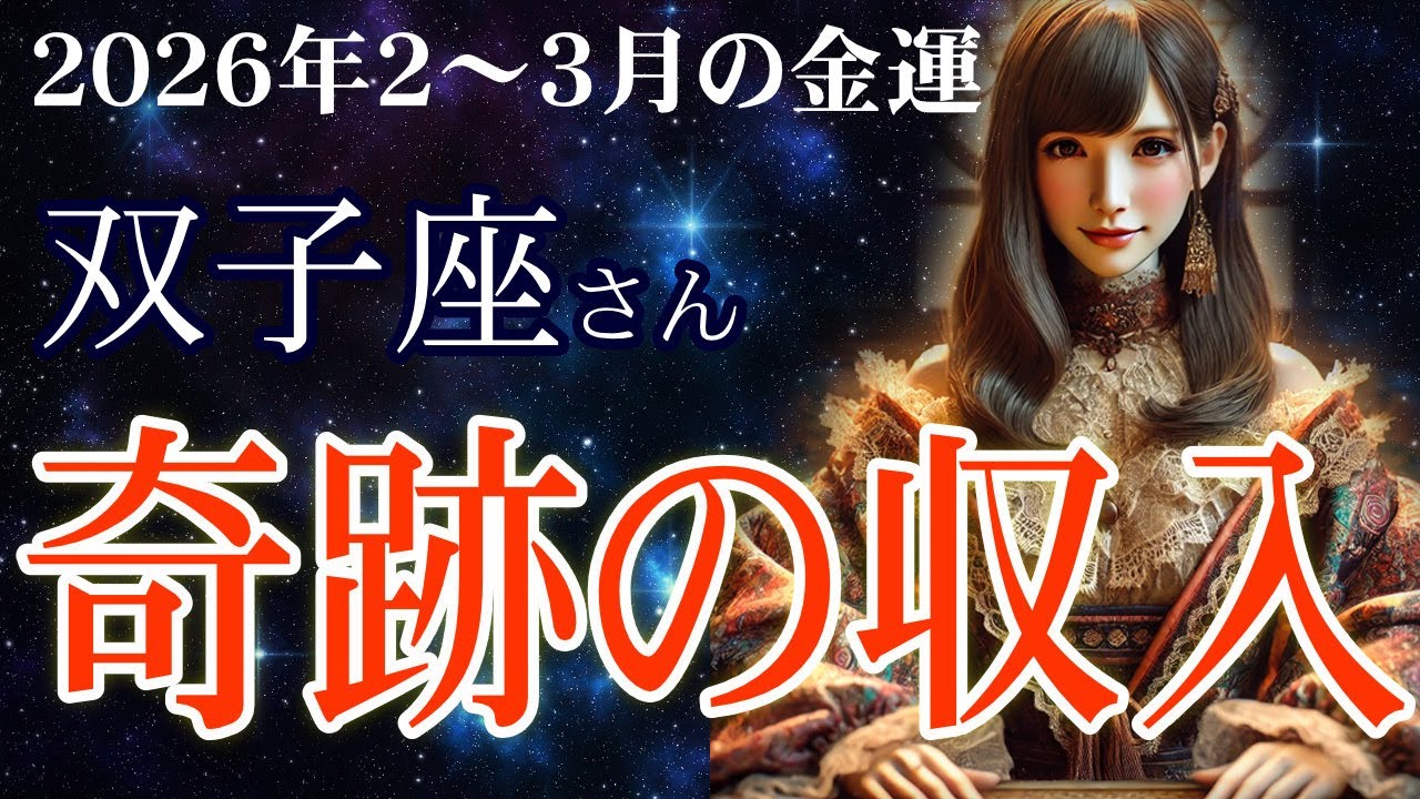 【双子座】💴2026年2月～3月 ふたご座の金運💰
