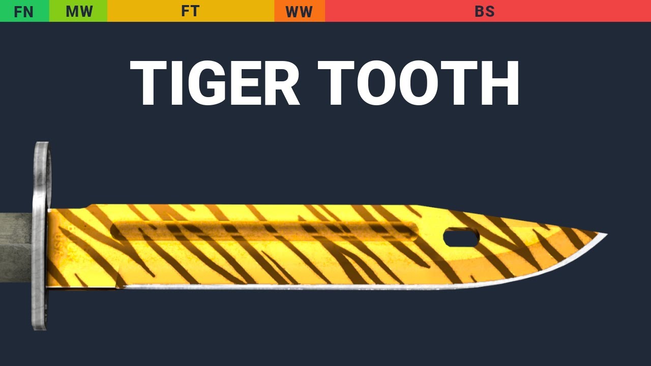 Bayonet Tiger Tooth - Skin Float And Wear Preview