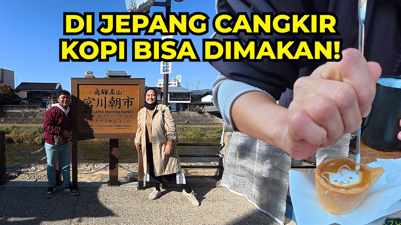 Seru! Keliling Pasar Pagi Jepang, Nemuin Jajanan Unik & Kopi Cangkirnya Bisa Dimakan!