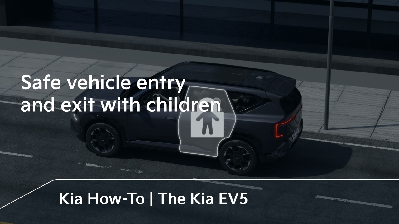 Safe vehicle entry and exit with children | The Kia EV5