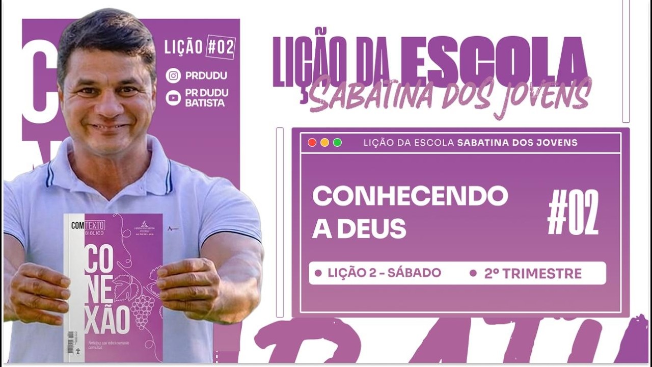 Li&ccedil;&atilde;o da  Escola SABATINA DOS JOVENS , S&aacute;bado 04/04/2026  