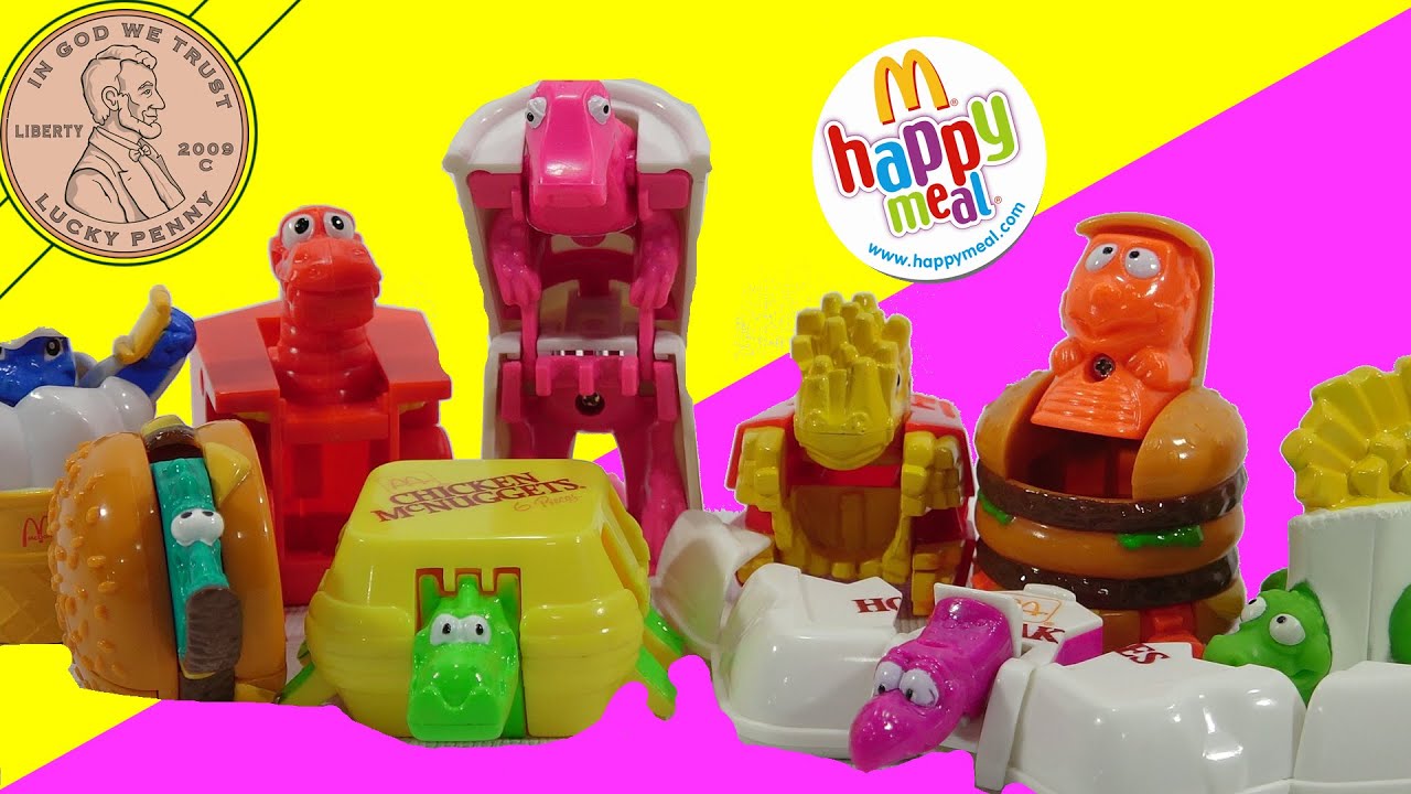 1990 McDino Changeables Retro Happy Meal Set