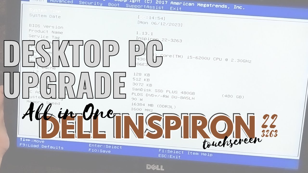 Upgrade RAM & SSD on desktop PC All in One Dell Inspiron