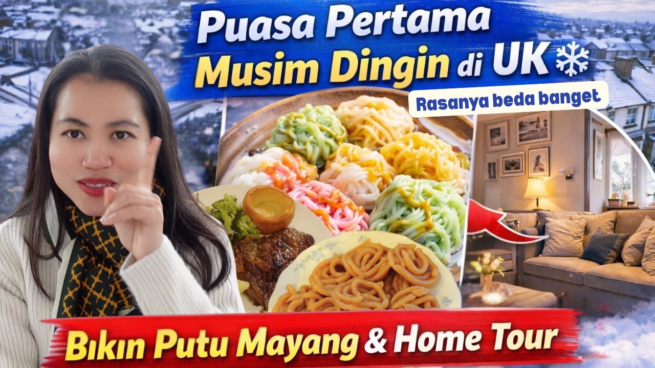 Puasa Pertama Musim Dingin di UK 🇬🇧❄️ | Bikin Kue Jadul Putu Mayang & Home Tour
