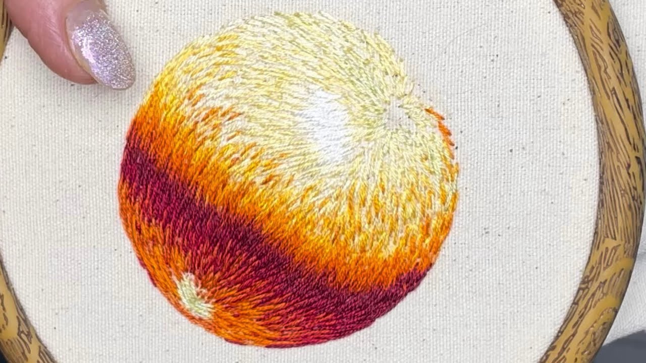 Apple embroidery. Step 16 