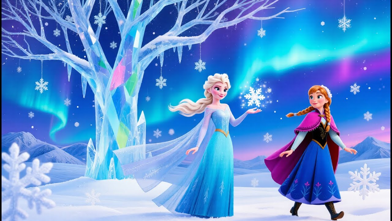 Frozen: The adventure of the aurora and the dancing snowflakes ❄️ Enchanted Kids Story 