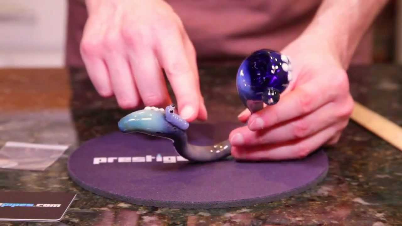 Blue Looper glass pipe