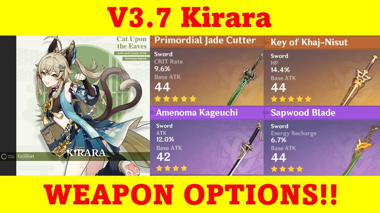 V3.7 Kirara Weapon Options That You Already Have !! | Genshin Impact