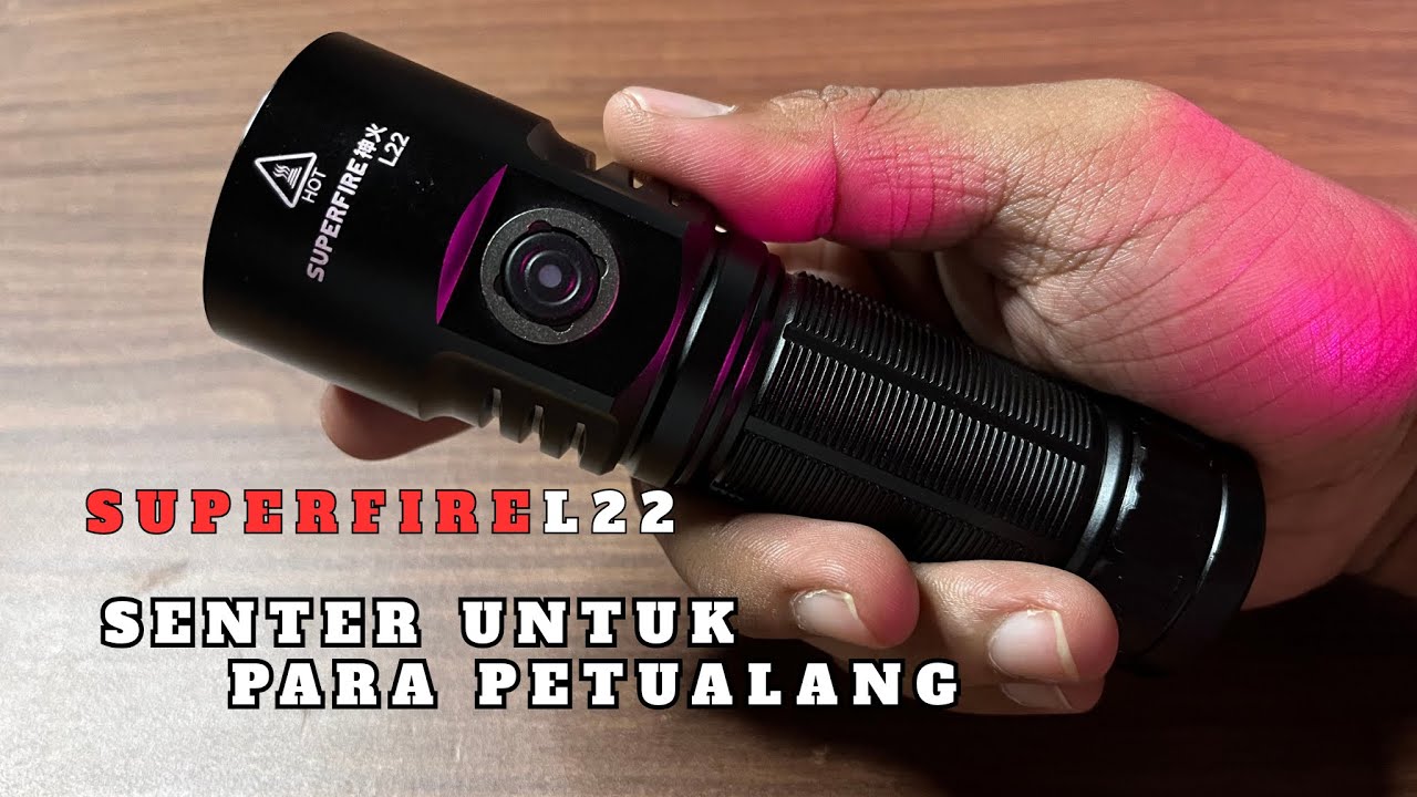 Senter super terang tahan lama harga terjangkau dengan 3 LED Flashvoy L17
