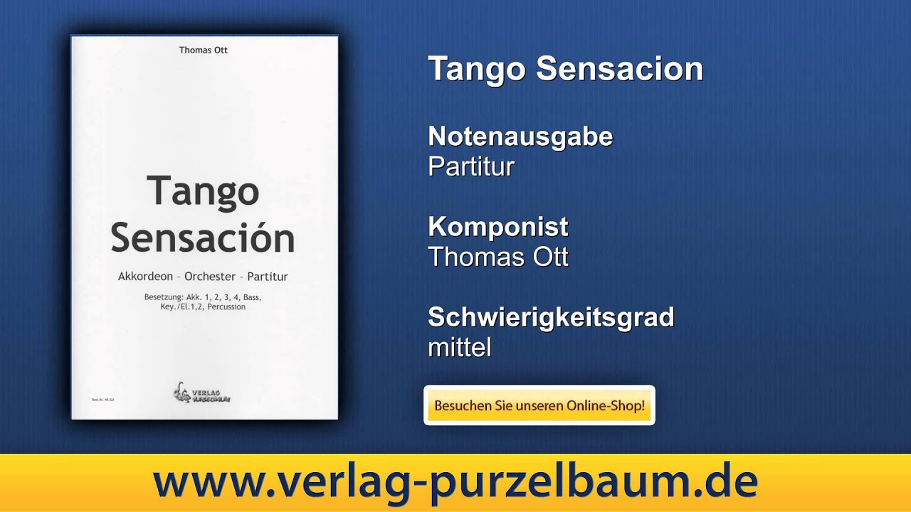 Tango Sensacion, von Thomas Ott, für Akkordeon-Orchester