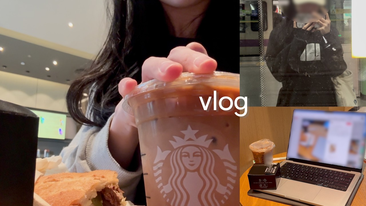 INTERN vlog 📁 studying at cafe, productive days in my life, essay writing, sandwiches as brunch