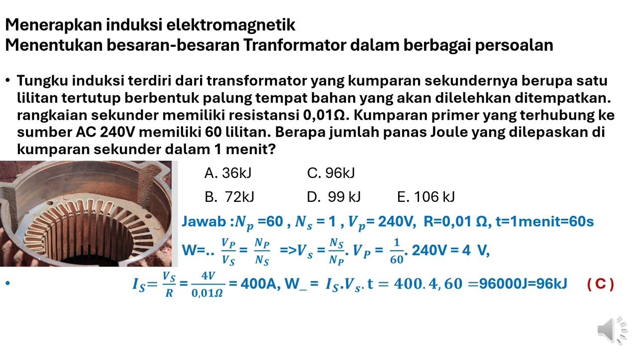Mari belajar soal soal trafo sesuai indikator merdeka belajar