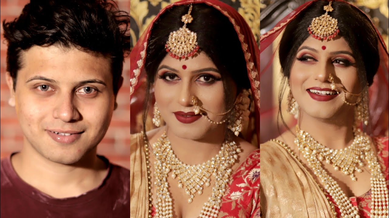 Male to Female Transformation makeup 2022 | Reception Makeup  | Boy to Girl Transformation |