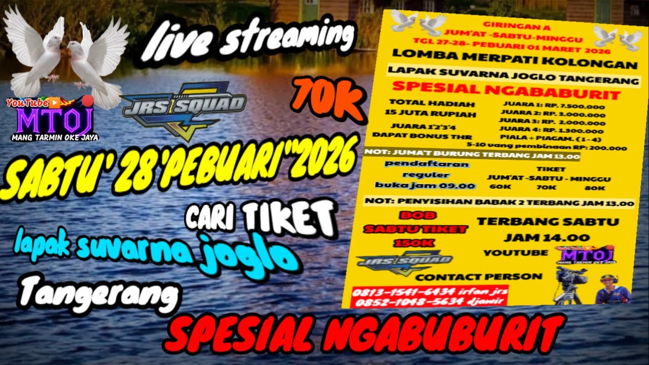 CARI TIKET  SABTU LAPAK SUVARNA JOGLO PASAR KEMIS TANGERANG EVENT 15jt 27 PEBUARI 2026 nyedot