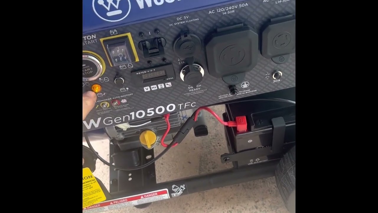 Westinghouse generator WGen10500TFc  13500 watt peak generator in rate and first start