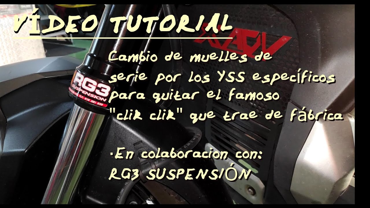 Tutorial de sustitución de muelles originales Honda X-ADV por los YSS  con RG3 SUSPENSIÓN
