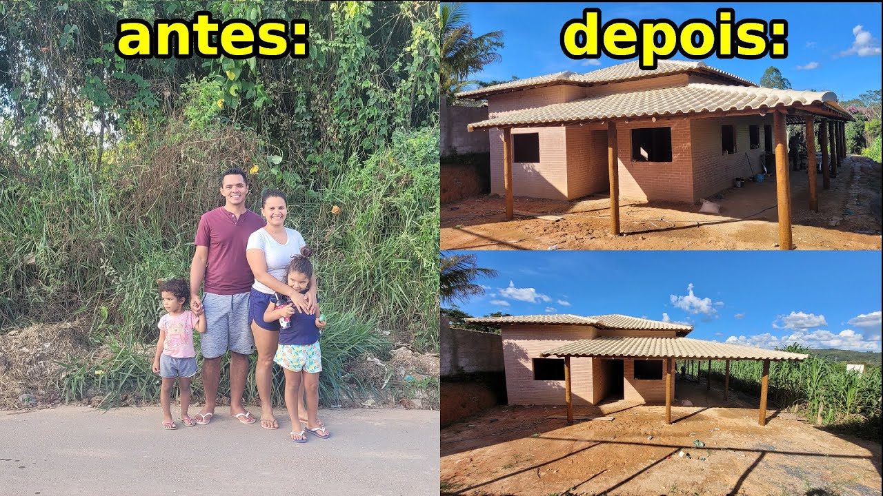 Construção do zero casa ecológica do sítio