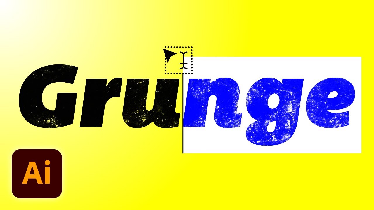 Add Gritty Grunge Textures To Editable Text In Illustrator CC
