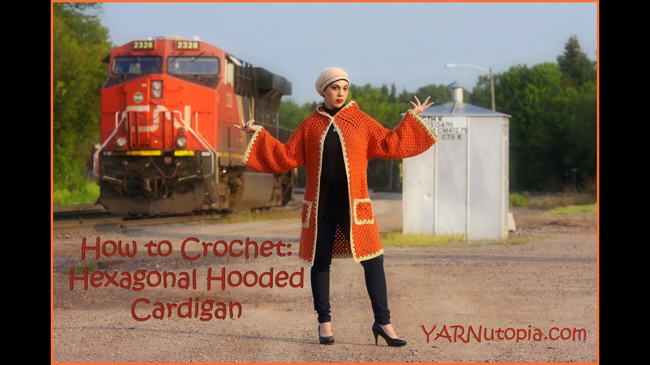 How to Crochet a Hexagonal Hooded Cardigan