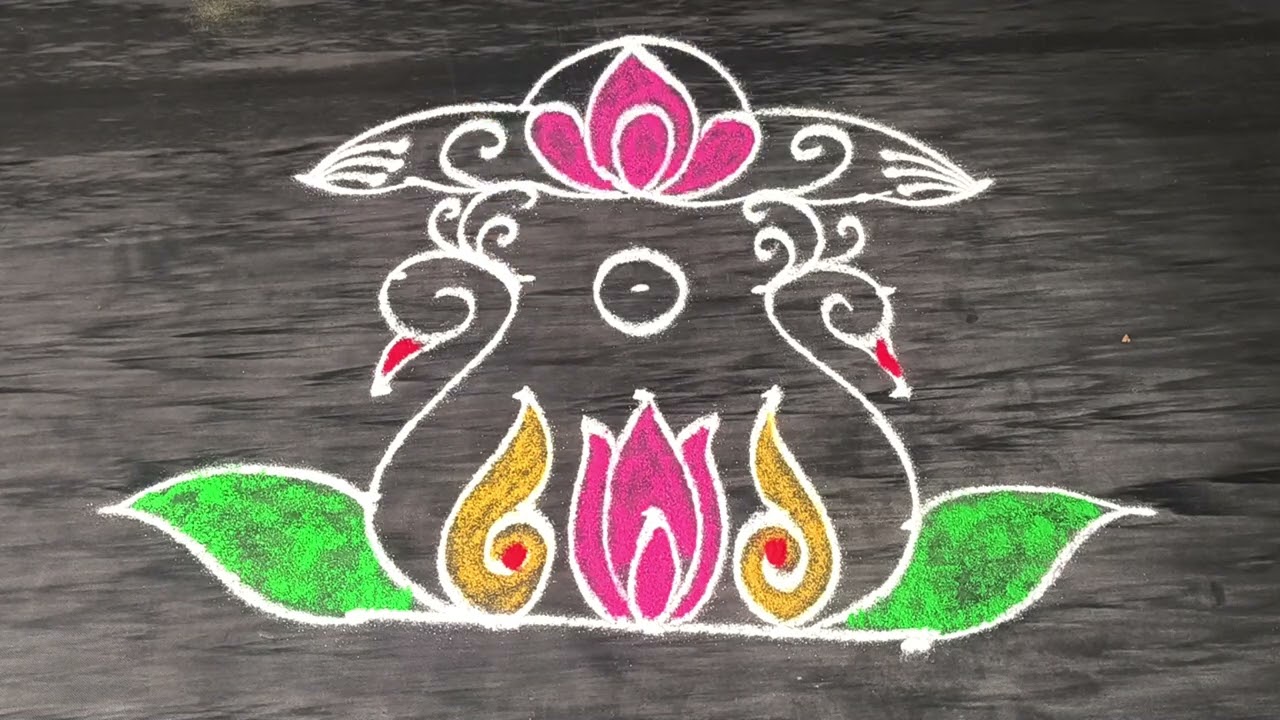 Simple Ratham rangoli 2026 | 5 Dots Sankranthi kanuma ratham muggulu| latest ratham kolam designs