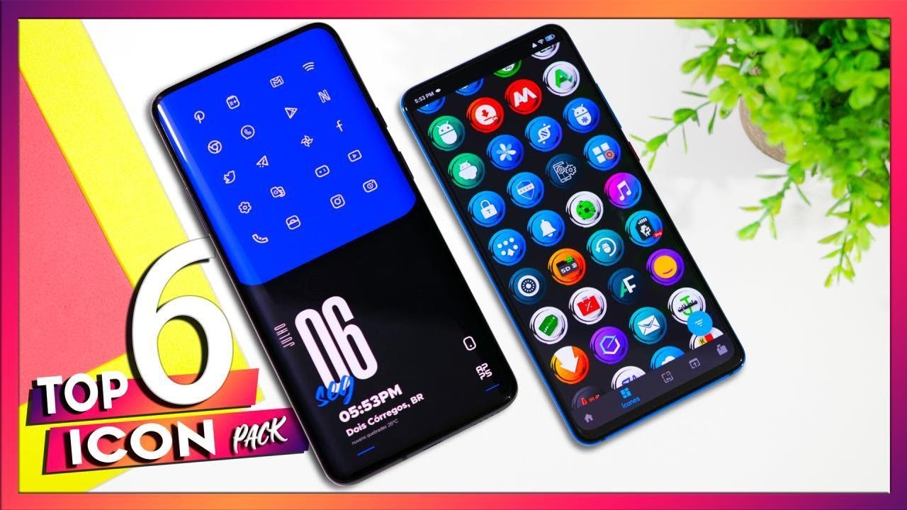 TOP 6 ICON PACK INCRÍVEIS  PARA SEU ANDROID + 1 icon bônus #BestIconPack Icon pro / free Play store