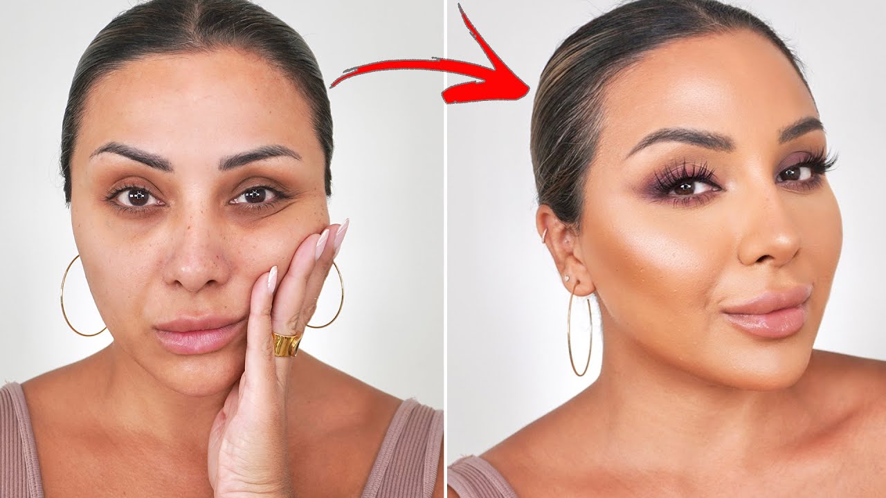 SMOKEY EYES AND GLOWY SKIN MAKEUP TUTORIAL | NINA UBHI