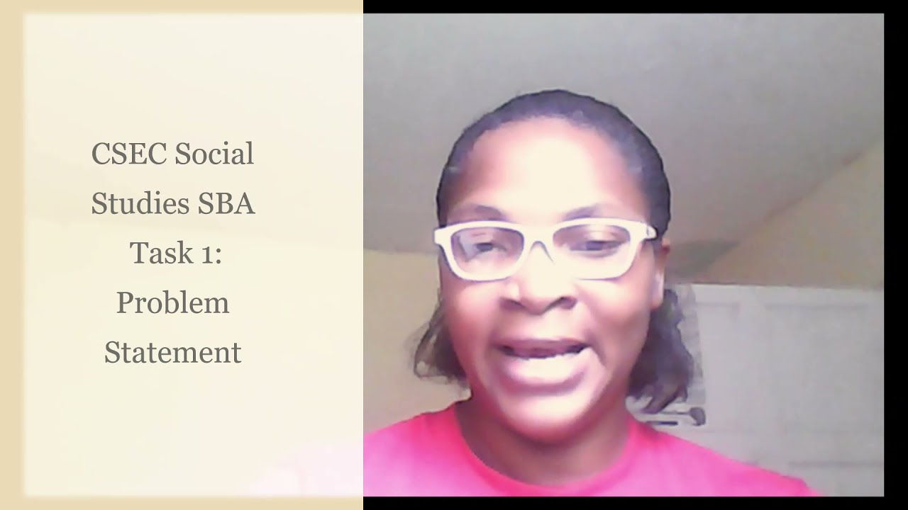 CSEC Social Studies SBA Task 1