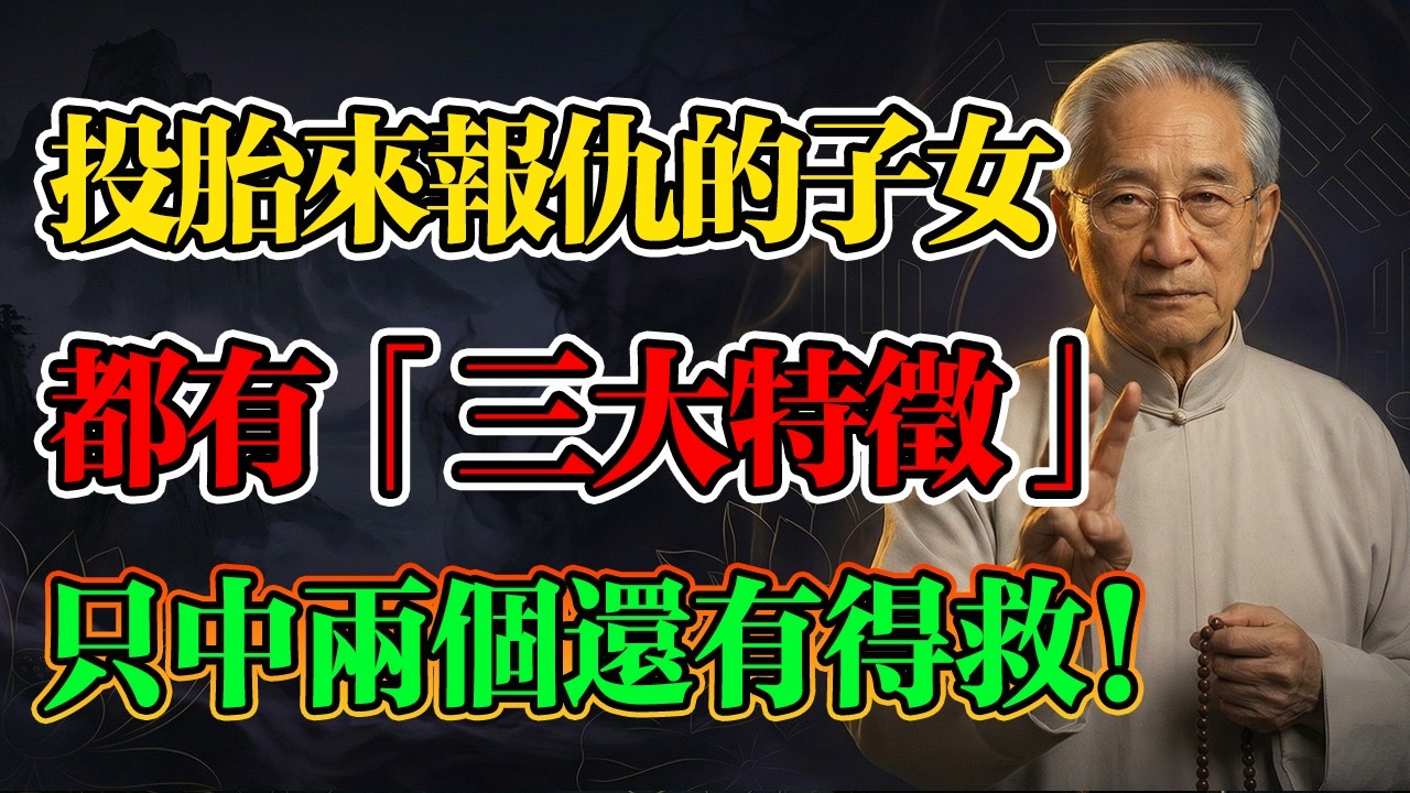 南懷瑾：子女敗家不孝順，肯定是投胎來報仇的，他們身上都有這3個「討債印記」！父母一定要懂！千萬別再盲目溺愛了！#南懷瑾 #因果報應 #佛學智慧 #易經風水 #家庭修行 #前世今生 #佛學 #佛法