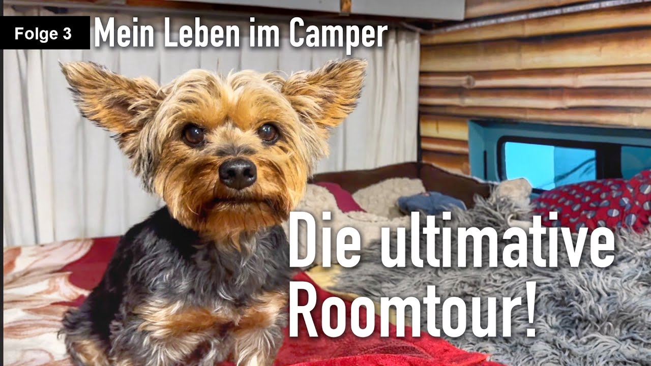 Tabulose Roomtour im selbstausgebauten Rentner-Campervan. Folge 3: Mein Leben im Camper