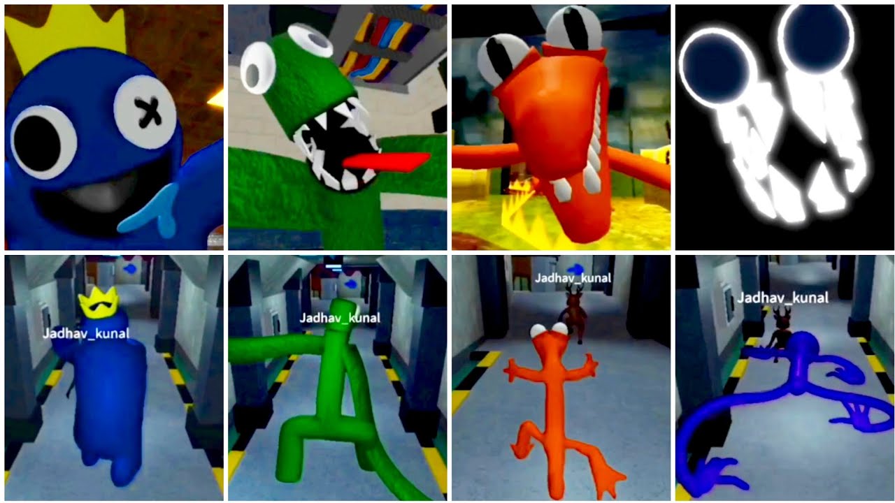 Rainbow friends chapter 1 all jumpscares Roblox 3rd person